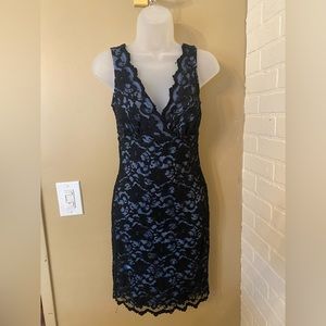Used Mini lace black and blue dress